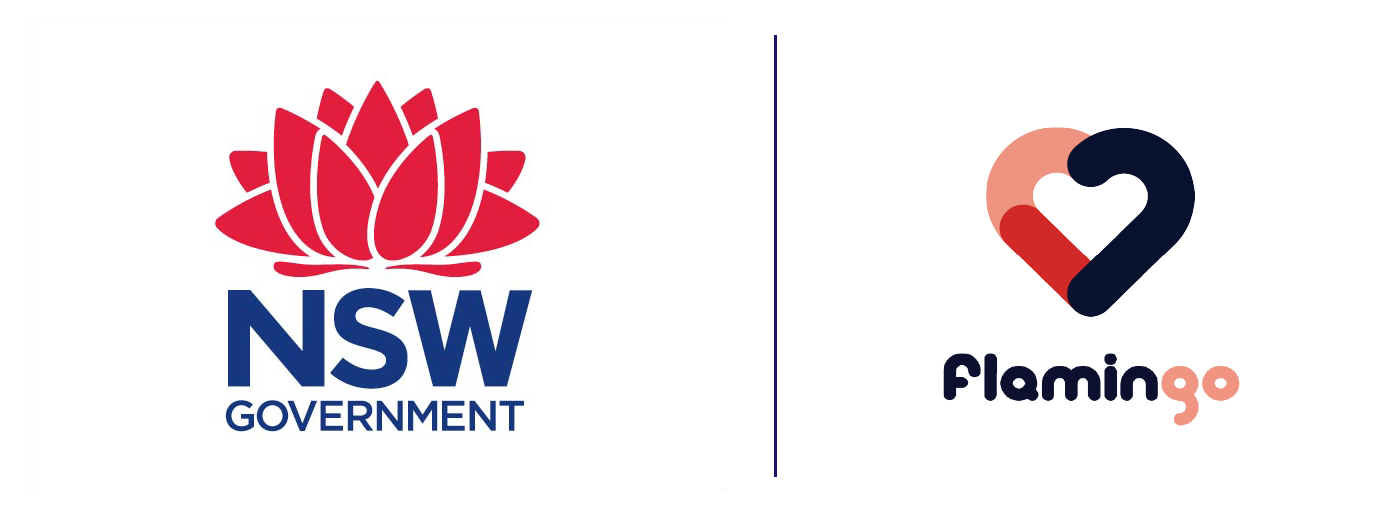 NSW Government and Flamingo logos